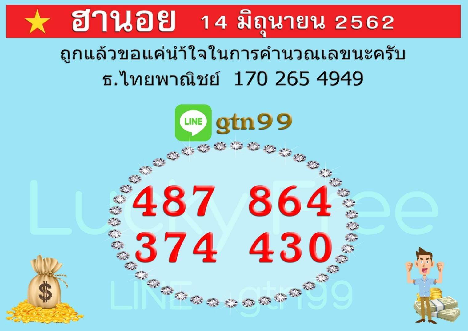 หวยฮานอย 14/6/62 4