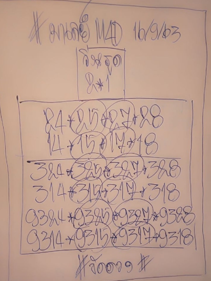 หวยมาเลย์ 16/9/63 ชุดที่ 1