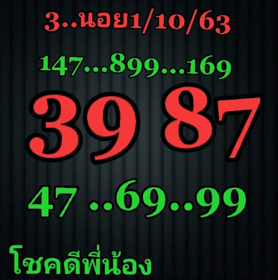 หวยฮานอย 1/10/63 ชุดที่ 1