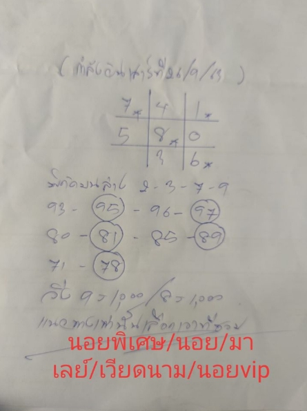 หวยฮานอย 26/9/63 ชุดที่ 9