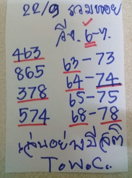 หวยฮานอย 22/9/63 ชุดที่ 7