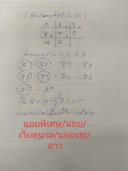 หวยฮานอย 1/10/63 ชุดที่ 6