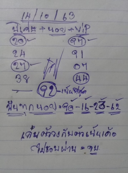 หวยฮานอย 14/10/63 ชุดที่ 5