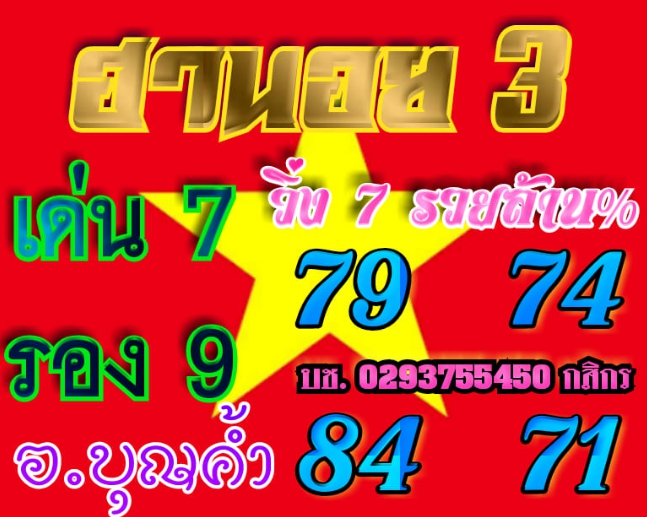 หวยฮานอย 3/10/63 ชุดที่ 9