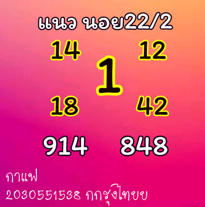 หวยฮานอย 22/2/64 ชุดที่ 2