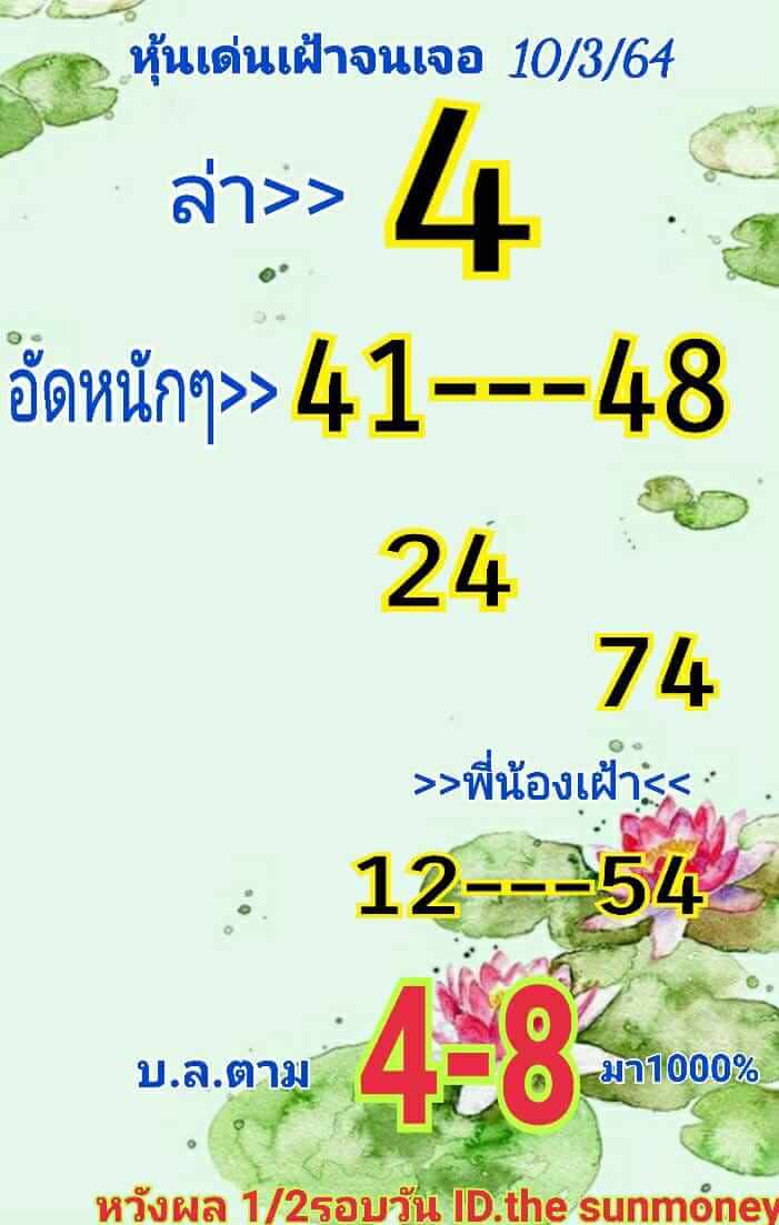 หวยหุ้น 10/3/64 ชุดที่ 8