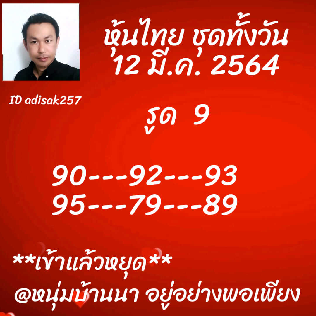 หวยหุ้น 12/3/64 ชุดที่ 7