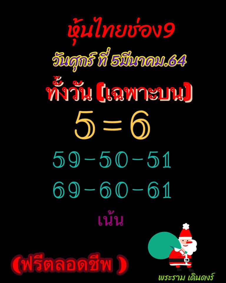 หวยหุ้น 5/3/64 ชุดที่ 8