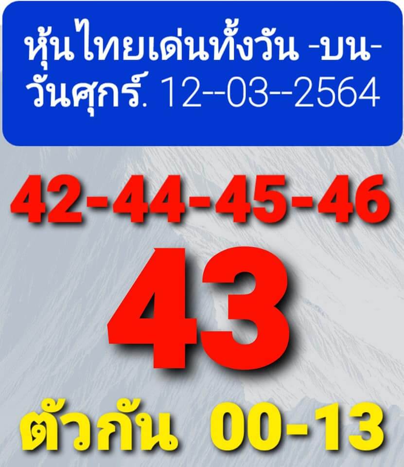 หวยหุ้น 12/3/64 ชุดที่ 4