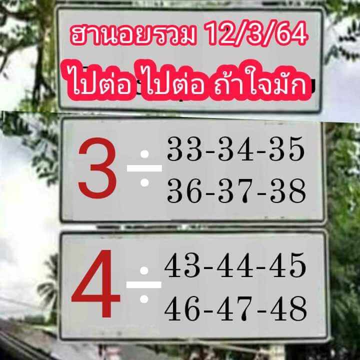 หวยฮานอย 12/3/64 ชุดที่ 6