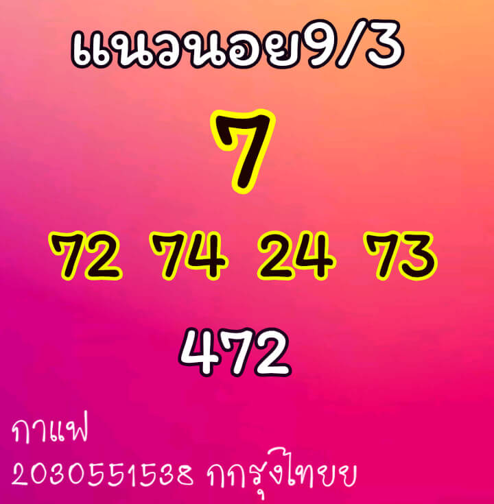 หวยฮานอย 9/3/64 ชุดที่ 6