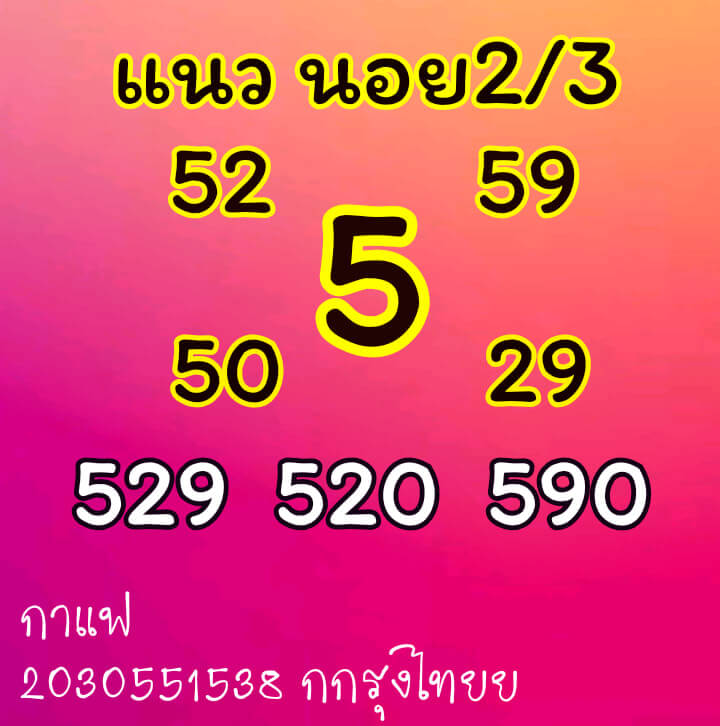 หวยฮานอย 2/3/64 ชุดที่ 3