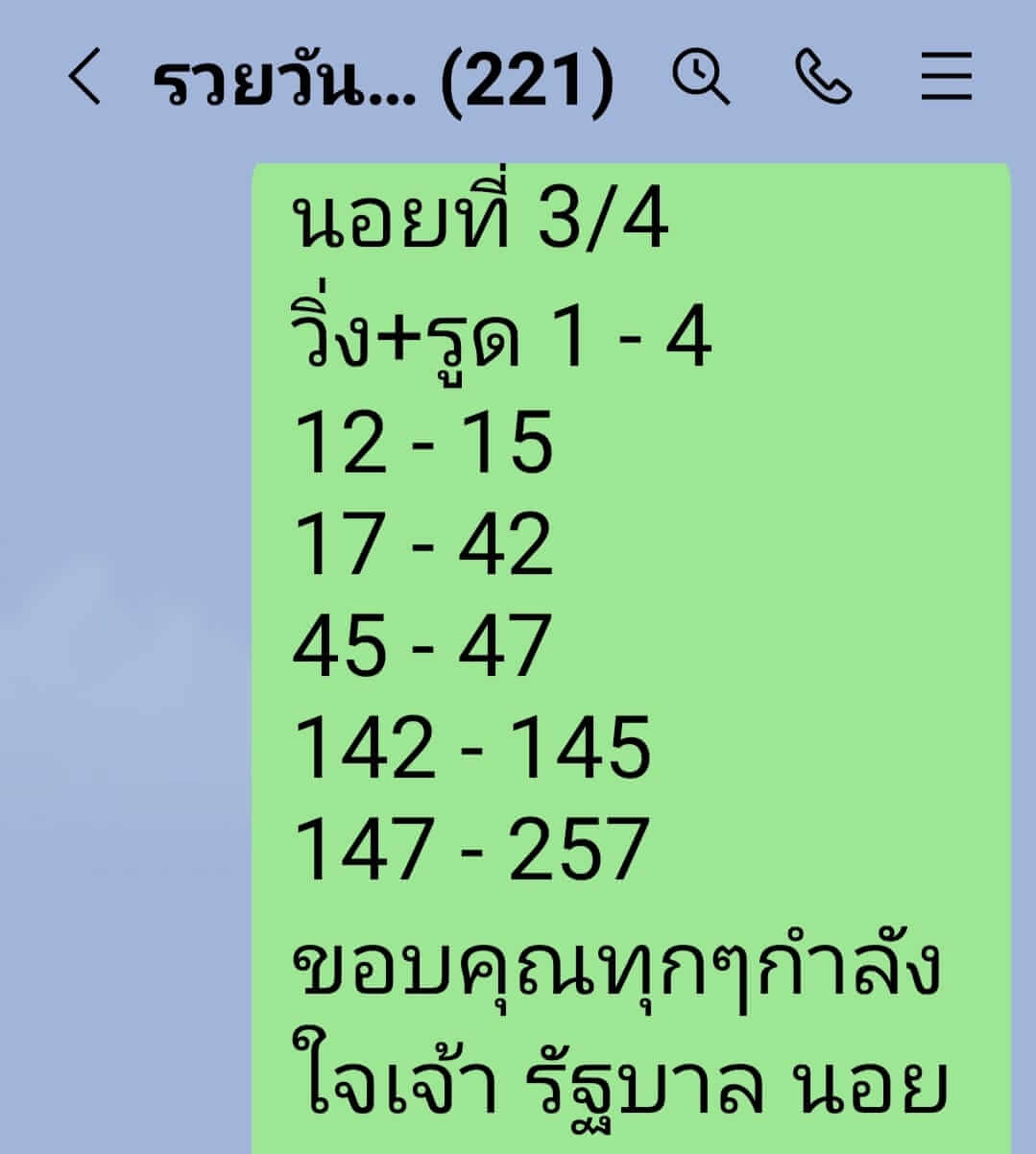 หวยฮานอย 3/4/64 ชุดที่ 1