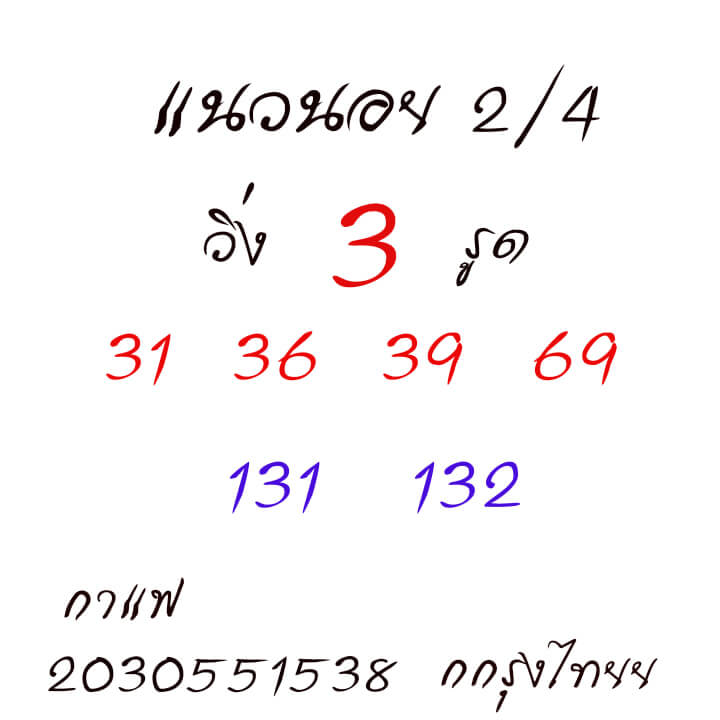 หวยฮานอย 2/4/64 ชุดที่ 8