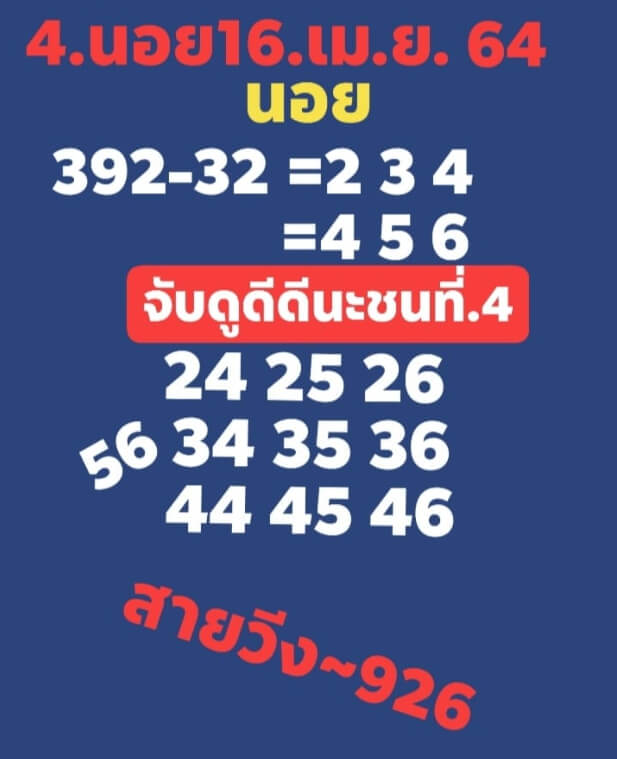 หวยฮานอย 16/4/64 ชุดที่ 6