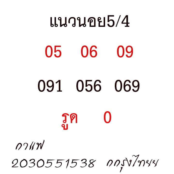 หวยฮานอย 5/4/64 ชุดที่ 2