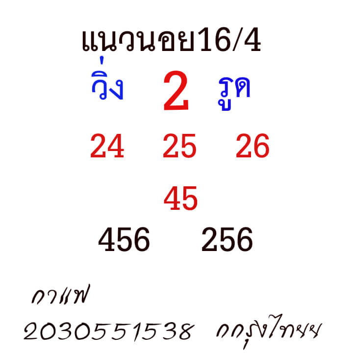 หวยฮานอย 16/4/64 ชุดที่ 3