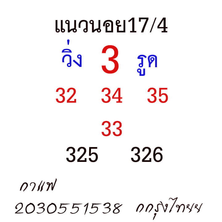 หวยฮานอย 17/4/64 ชุดที่ 6