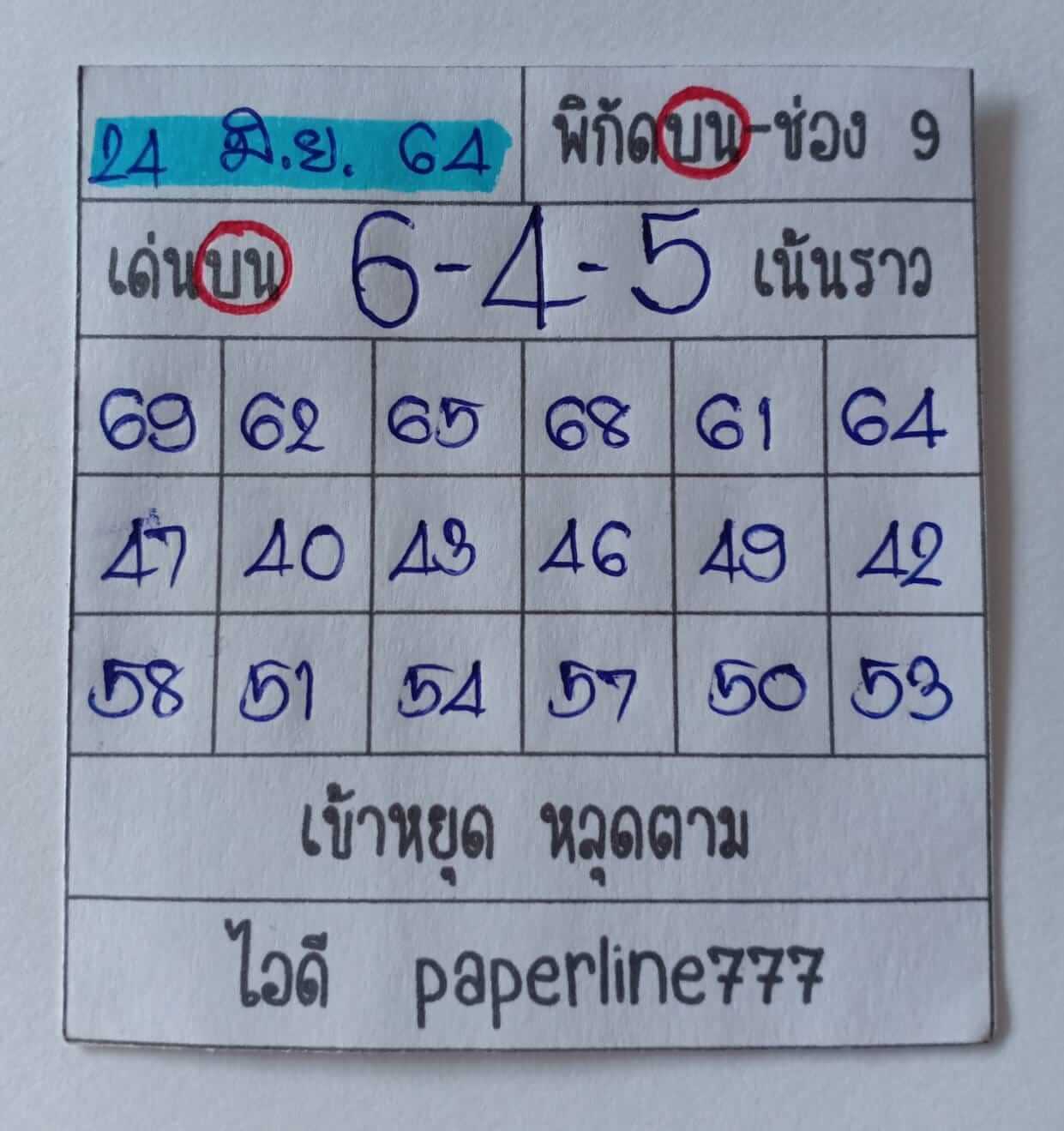 หวยหุ้น 24/6/64 ชุดที่ 10