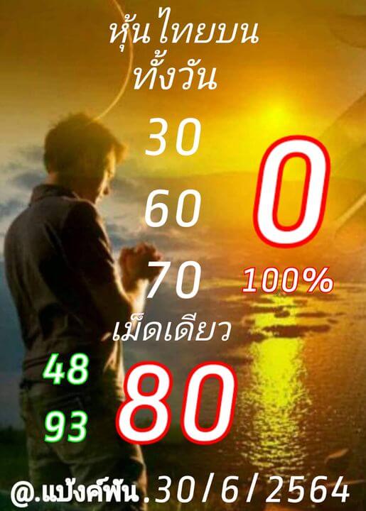 หวยหุ้น 30/6/64 ชุดที่ 7