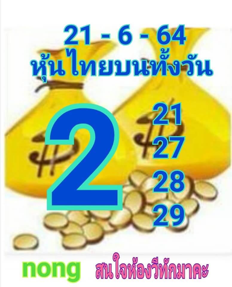 หวยหุ้น 21/6/64 ชุดที่ 3