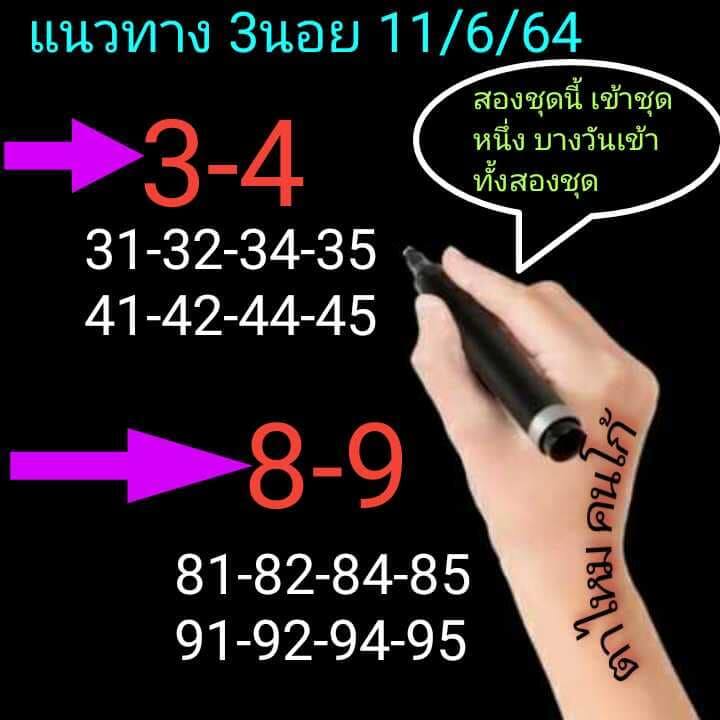 หวยฮานอย 11/6/64 ชุดที่ 3