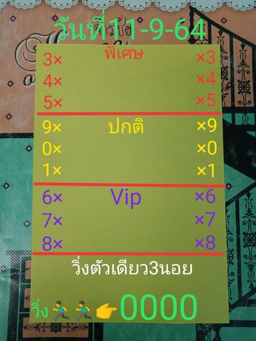 หวยฮานอย 11/9/64 ชุดที่ 1