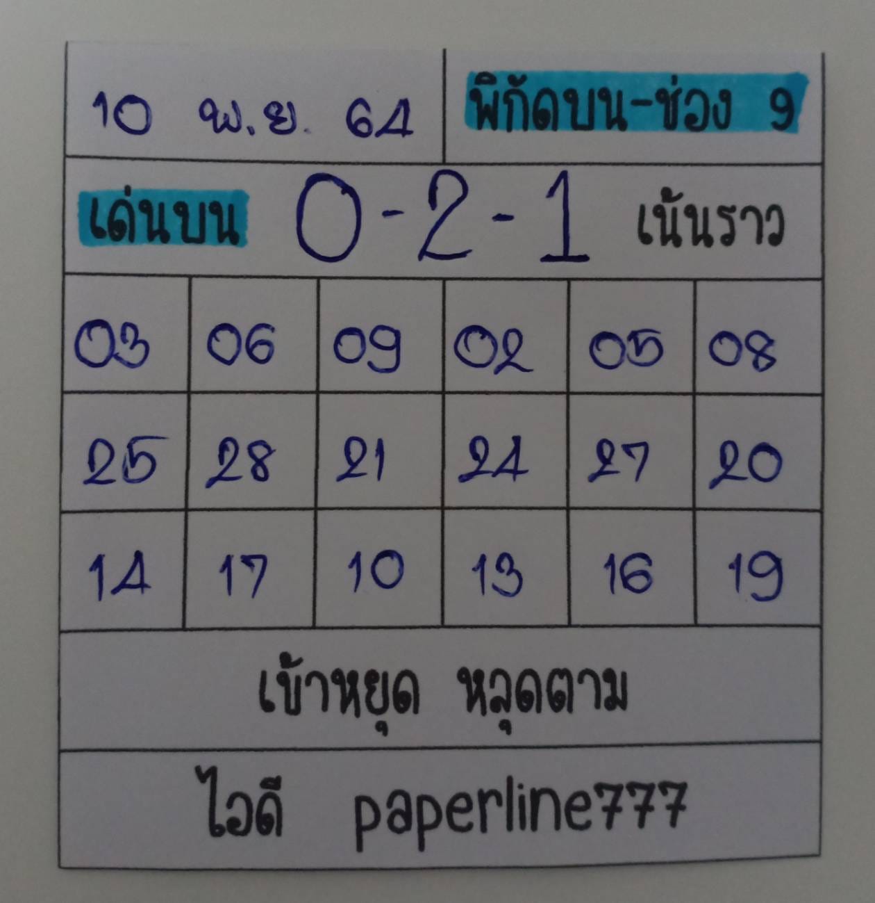 หวยหุ้น 10/11/64 ชุดที่ 6