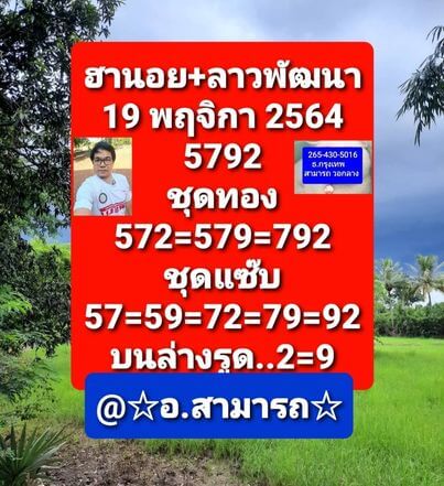 หวยฮานอย 19/11/64 ชุดที่ 7