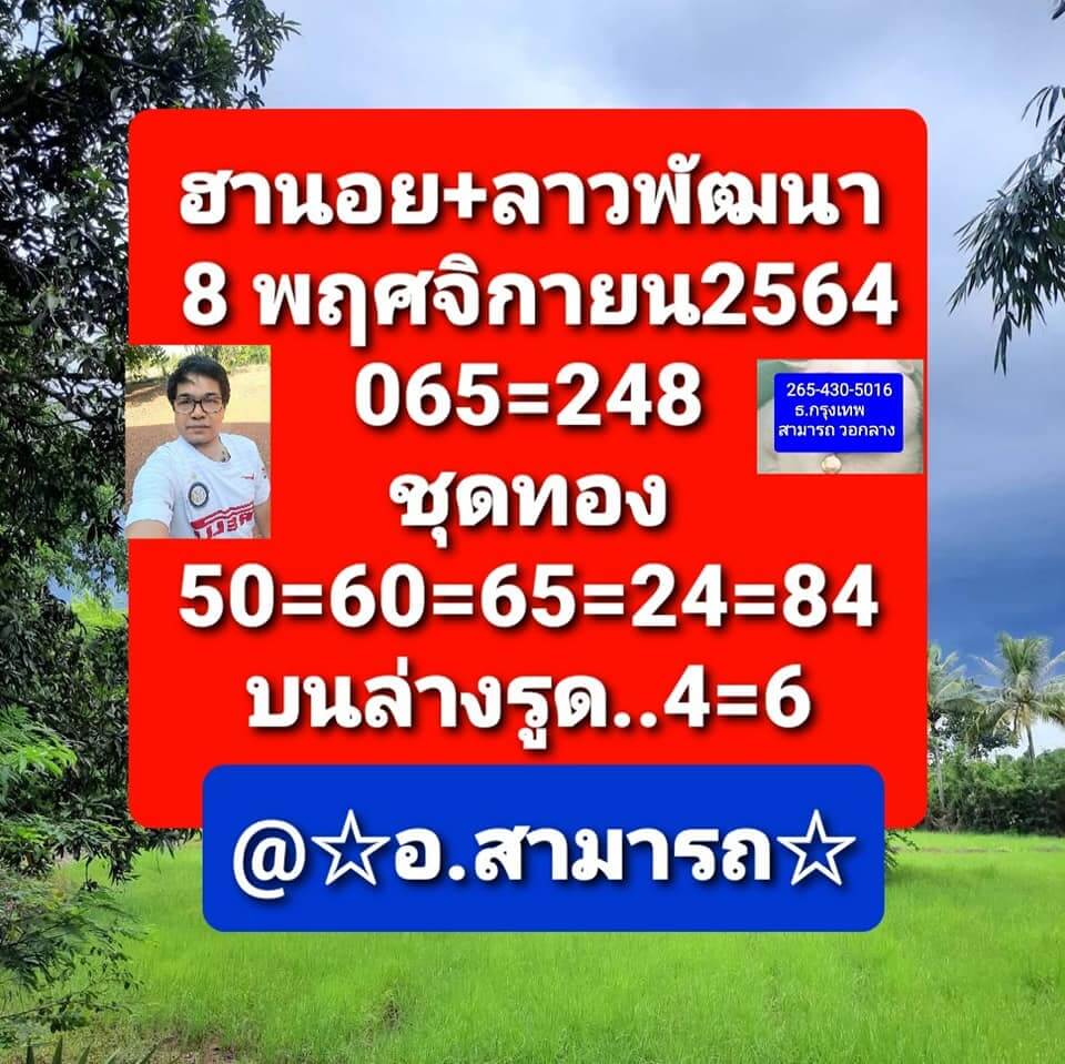 หวยฮานอย 8/11/64 ชุดที่ 9