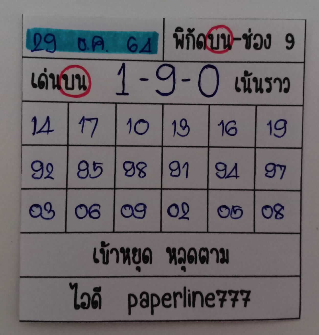 หวยหุ้น 29/12/64 ชุดที่ 7