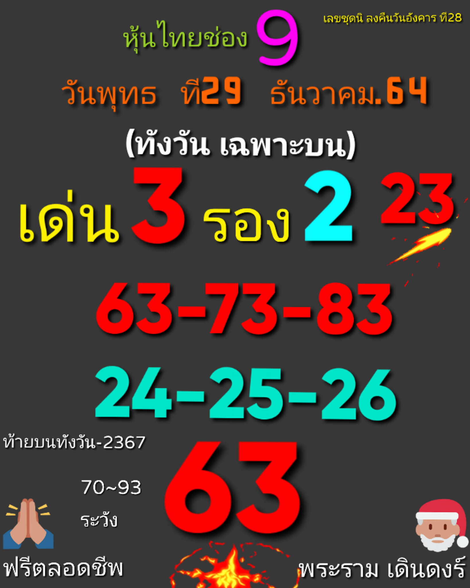 หวยหุ้น 29/12/64 ชุดที่ 5