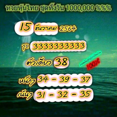 หวยหุ้น 15/12/64 ชุดที่ 6