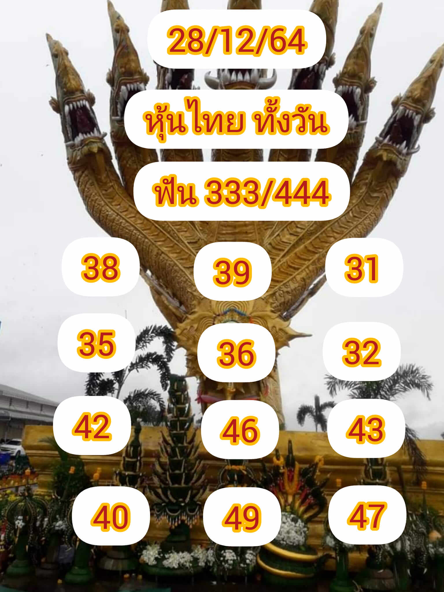 หวยหุ้น 28/12/64 ชุดที่ 1