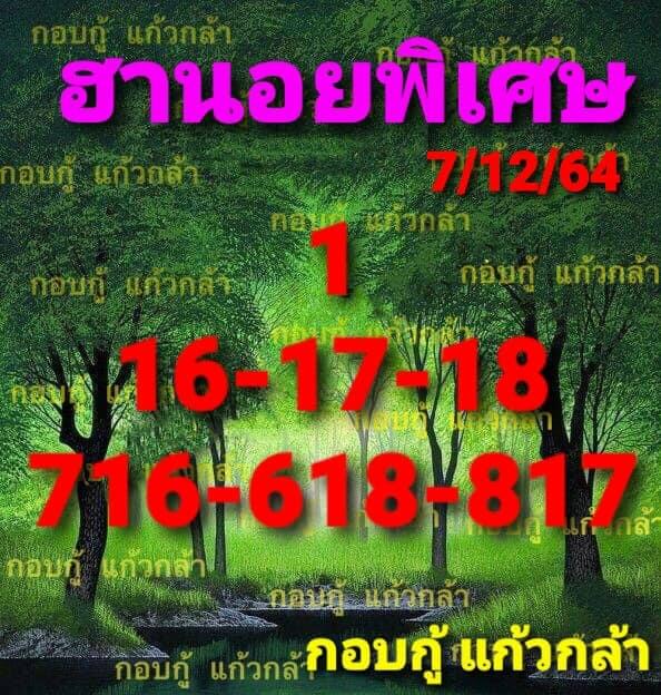 หวยฮานอย 7/12/64 ชุดที่ 3