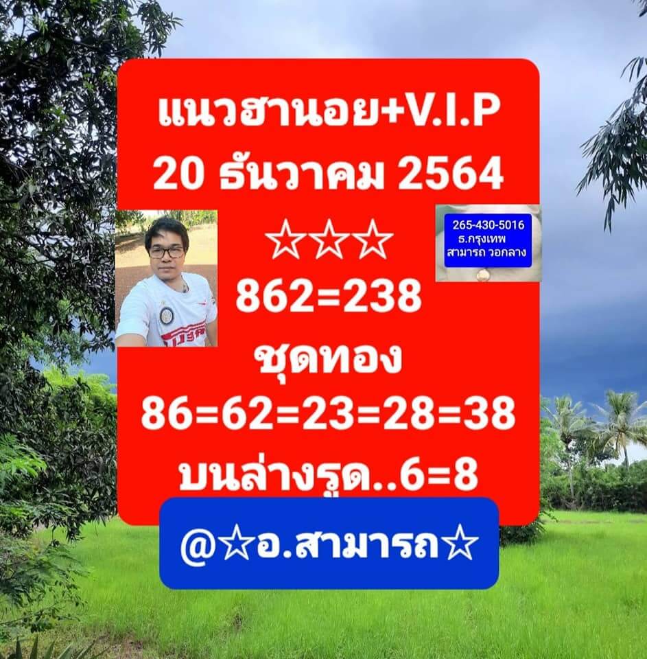 หวยฮานอย 20/12/64 ชุดที่ 2