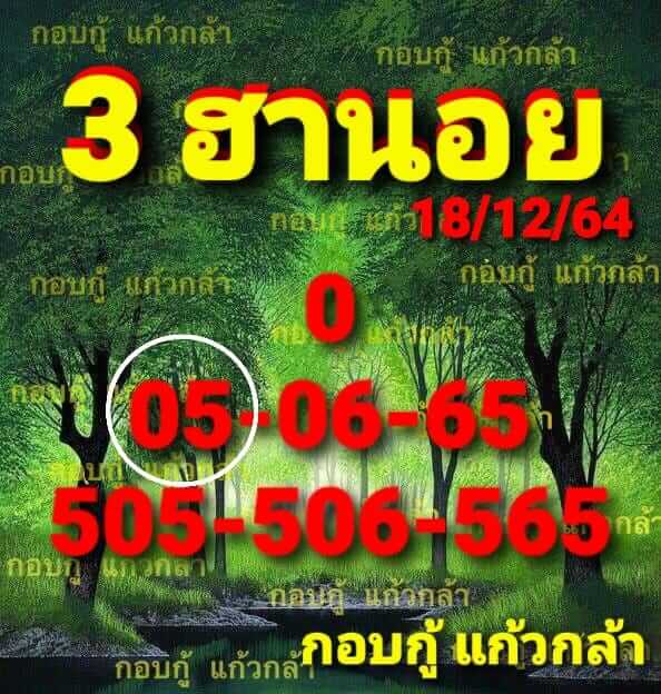 หวยฮานอย 18/12/64 ชุดที่ 3