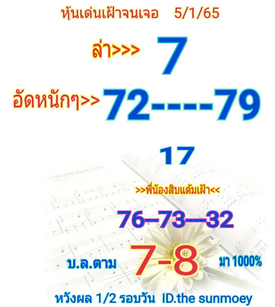 หวยหุ้น 5/1/65 ชุดที่ 10