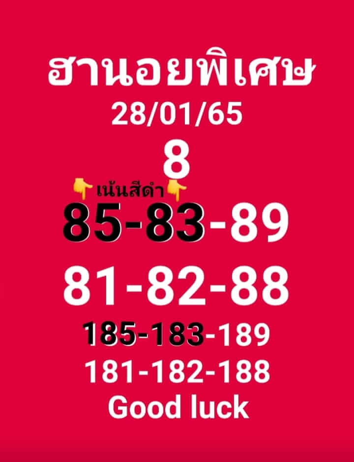 หวยฮานอย 28/1/65 ชุดที่ 9