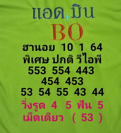 หวยฮานอย 10/1/65 ชุดที่ 3