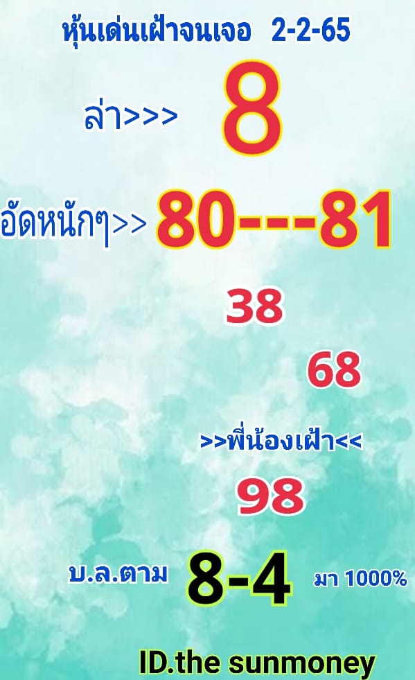 หวยหุ้น 2/2/65 ชุดที่ 3