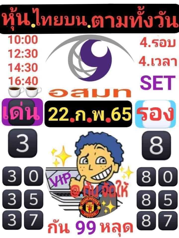 หวยหุ้น 22/2/65 ชุดที่ 9