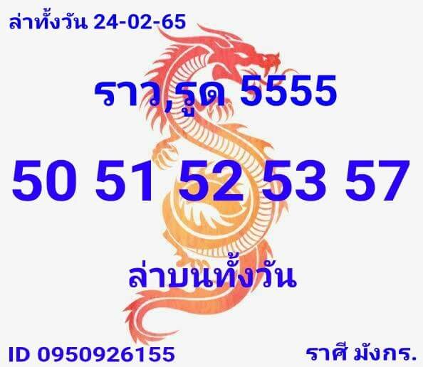 หวยหุ้น 24/2/65 ชุดที่ 10