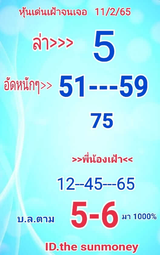 หวยหุ้น 11/2/65 ชุดที่ 10