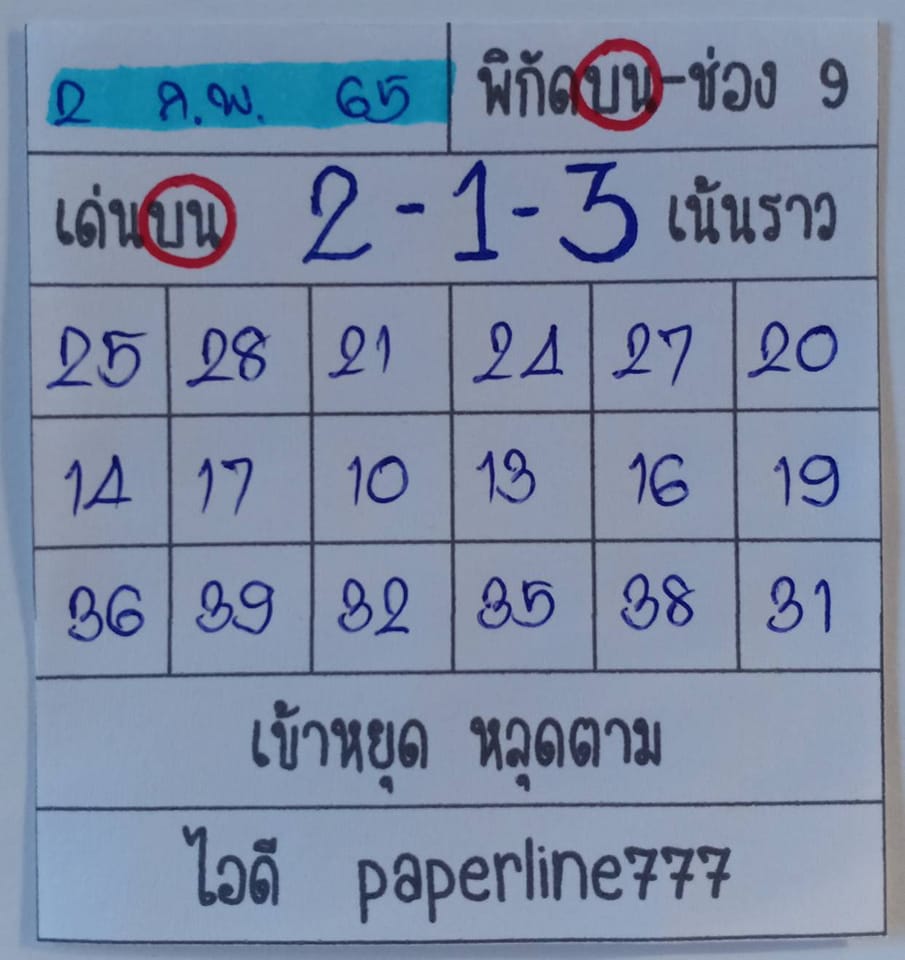 หวยหุ้น 2/2/65 ชุดที่ 7