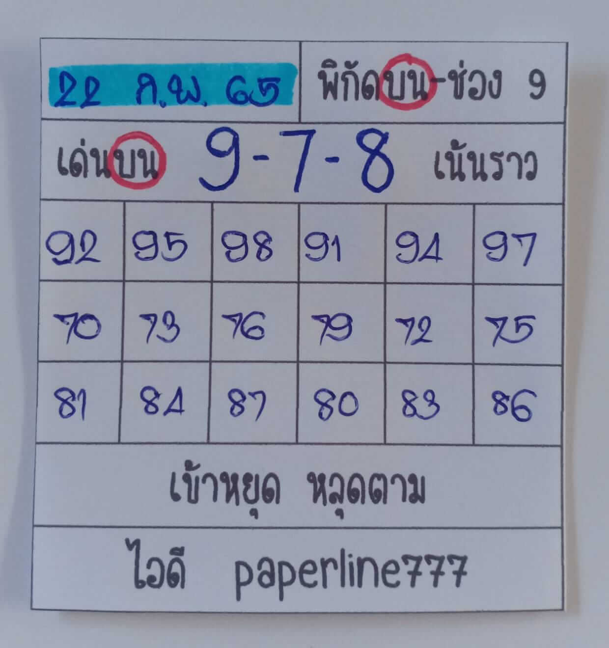 หวยหุ้น 22/2/65 ชุดที่ 2