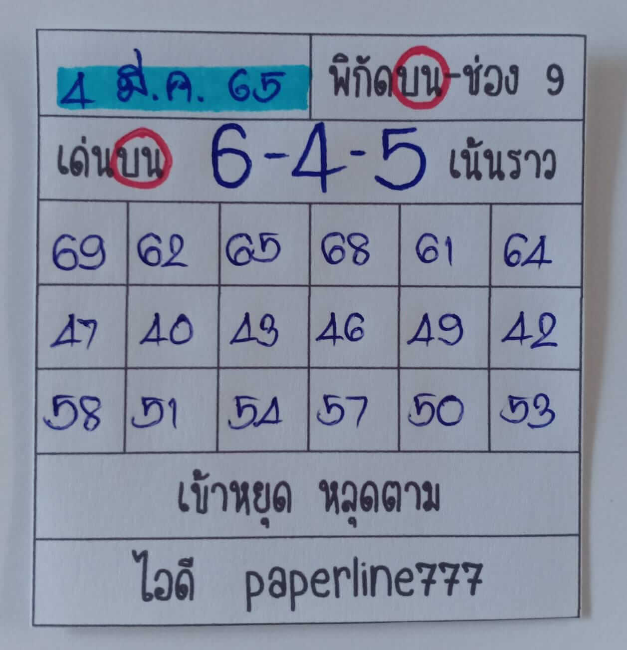 หวยหุ้น 4/3/65 ชุดที่ 6