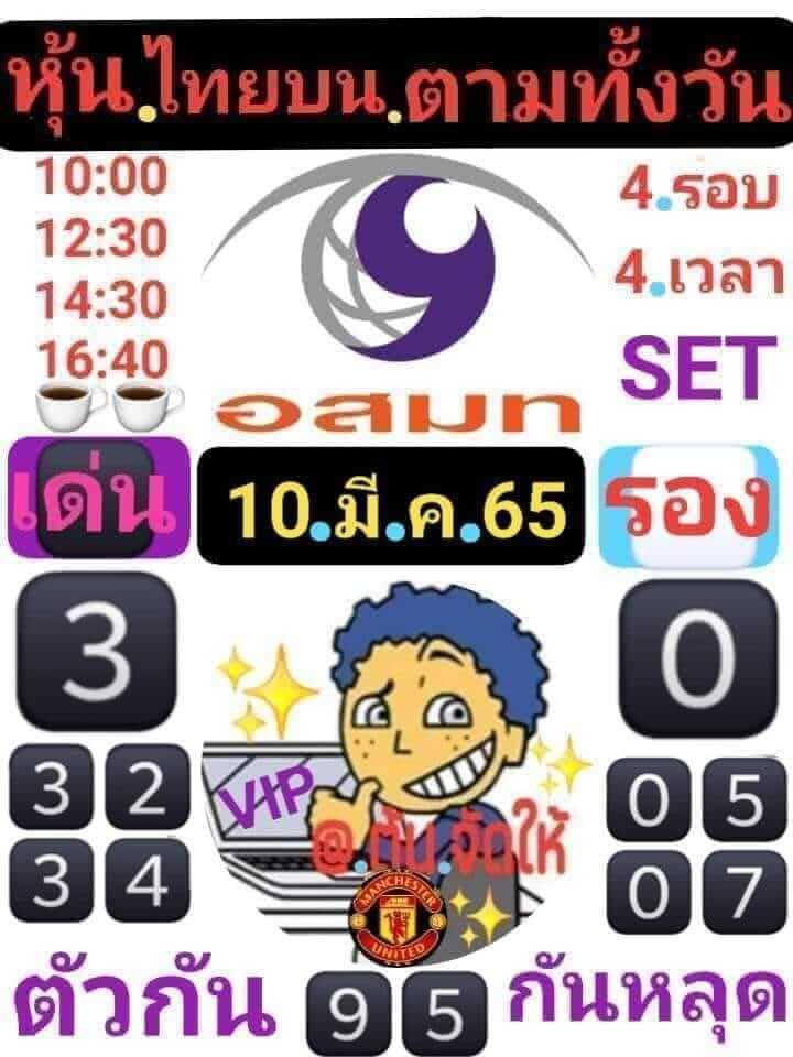 หวยหุ้น 10/3/65 ชุดที่ 6