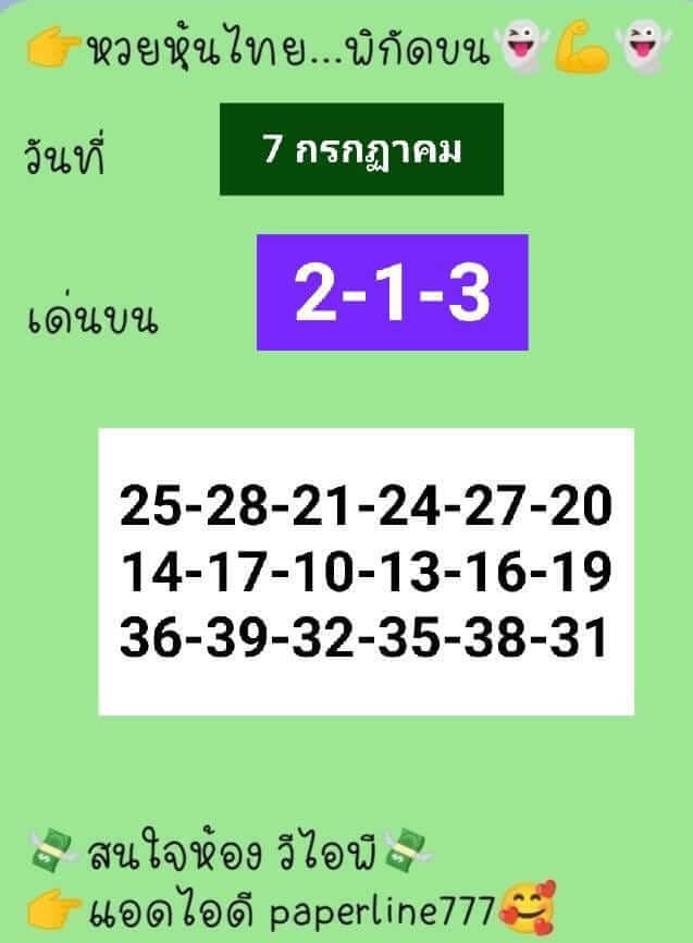 หวยหุ้น 7/7/65 ชุดที่ 2