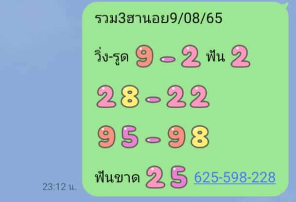 หวยฮานอย 9/8/65 ชุดที่ 2